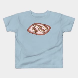 Chocolate eclair cartoon illustration Kids T-Shirt